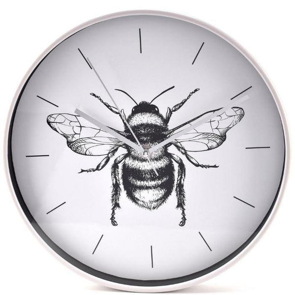 Hestia Bee Wall Clock Grey Case-Clock-AfiLiMa Essentials