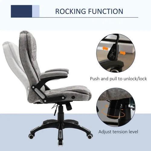 High Back Computer Desk Chair with Arms Swivel Wheels-Office Chair-AfiLiMa Essentials