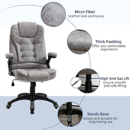 High Back Computer Desk Chair with Arms Swivel Wheels-Office Chair-AfiLiMa Essentials