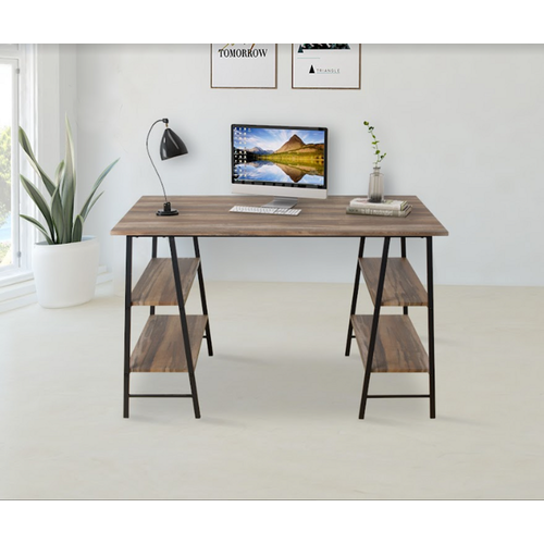 Home Office Desk with Both Side Shelf-Computer Desk-Tavolo-AfiLiMa Essentials