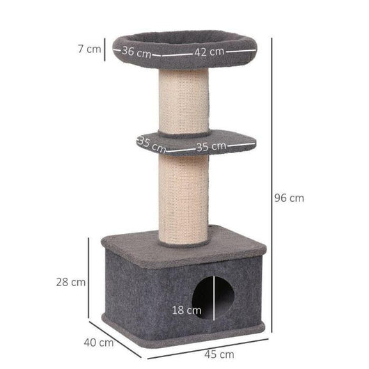 Kitten Tower Cat Tree with Scratching Post, Condo, and Perches-Cat Tree-AfiLiMa Essentials