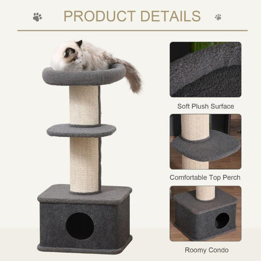 Kitten Tower Cat Tree with Scratching Post, Condo, and Perches-Cat Tree-AfiLiMa Essentials