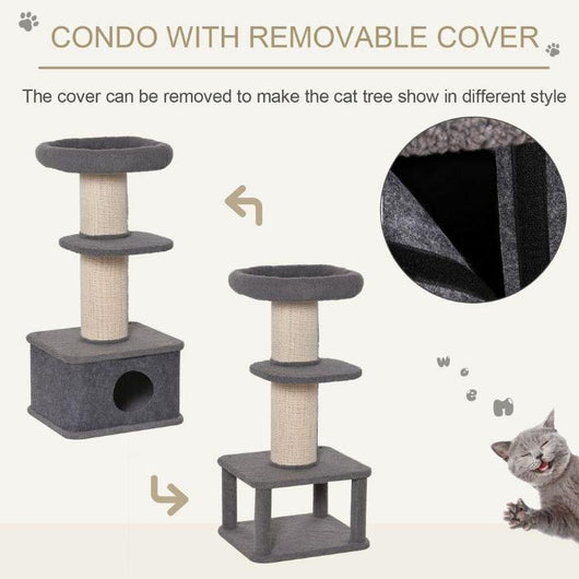 Kitten Tower Cat Tree with Scratching Post, Condo, and Perches-Cat Tree-AfiLiMa Essentials