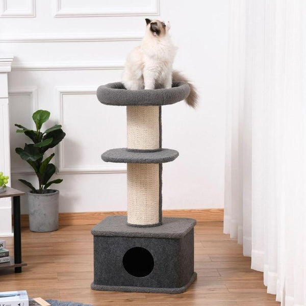 Kitten Tower Cat Tree with Scratching Post, Condo, and Perches-Cat Tree-AfiLiMa Essentials