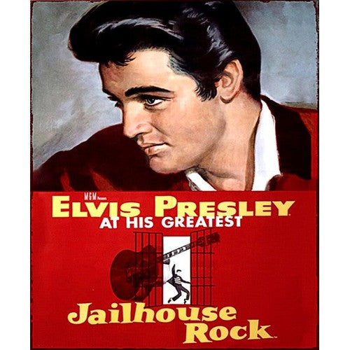 Large Metal Sign 60 x 49.5cm Elvis Presley Jailhouse Rock-Metal Sign-Geko-AfiLiMa Essentials