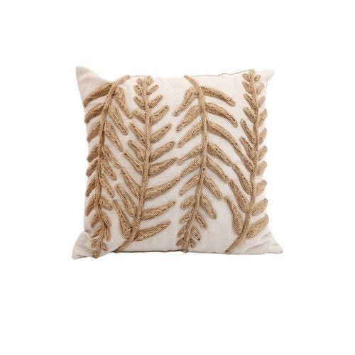 Linen Embroidered Square Scatter Cushion-Cushion-AfiLiMa Essentials