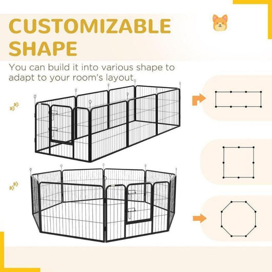 Metal Pet Pen for Dogs, Puppies, and Guinea Pigs-Animal Play Pen-AfiLiMa Essentials