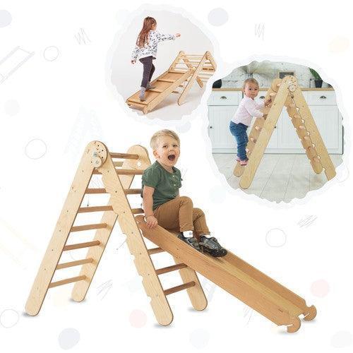 Montessori Climbing Set Triangle Ladder Slide Board Active Play-Kids & Babies - Mother & Kids - Baby Furniture-AfiLiMa Essentials