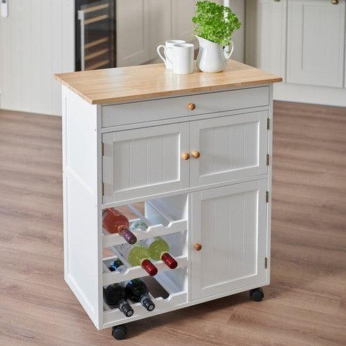 Multi-Function Kitchen Cart with Storage Shelves and Rolling Wheels-Kitchen Cart-AfiLiMa Essentials