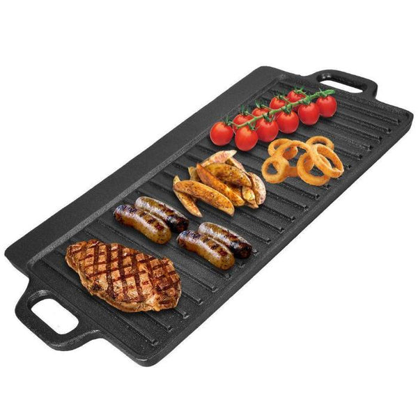 Non-Stick 16" Cast Iron Reversible Griddle Plate-Griddle Plate-AfiLiMa Essentials