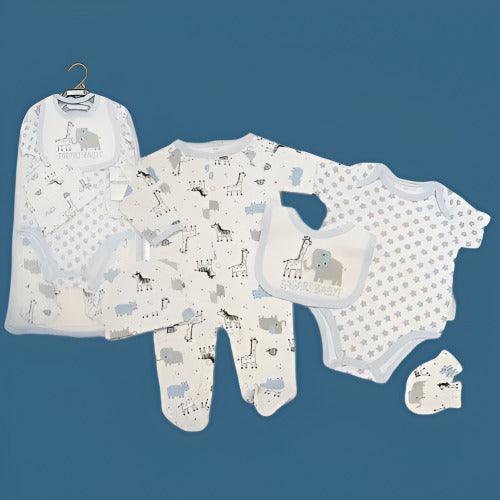 Nursery Time Safari Baby Boys 5 Piece Sleepsuits Gift Set-Sleepsuit Gift Set-AfiLiMa Essentials