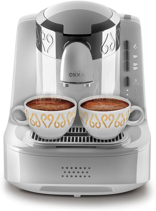 OKKA AUTOMATIC TURKISH COFFEE MACHINE - WHITE/CHROME-Arzum-AfiLiMa Essentials