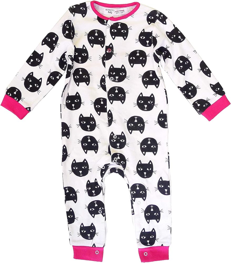 Organic Cotton Long Sleeve Kitty Romper Baby clothes by MINOTI