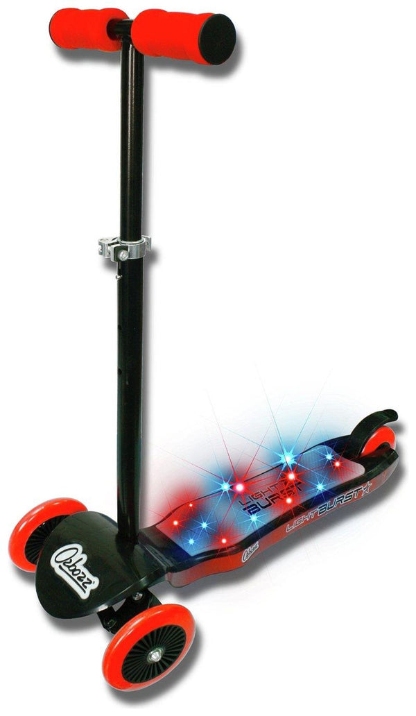 Ozbozz 3 Wheel Light Burst Push Scooter for Kids Boy Black-Scooter-Ozbozz-AfiLiMa Essentials