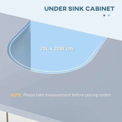 Pedestal Under Sink Cabinet, Bathroom Storage Vanity Unit, White-Sink Cabinet-AfiLiMa Essentials