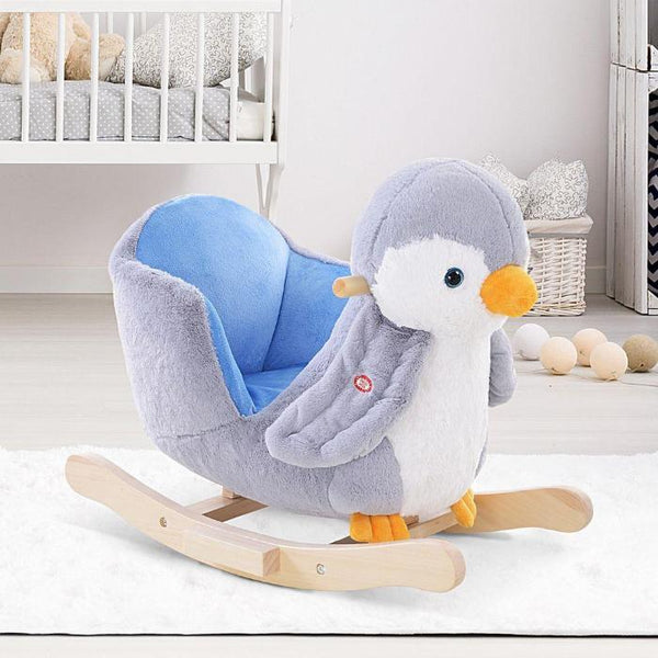 Penguin Plush Rocking Horse with Music and 32 Songs-Toy-AfiLiMa Essentials