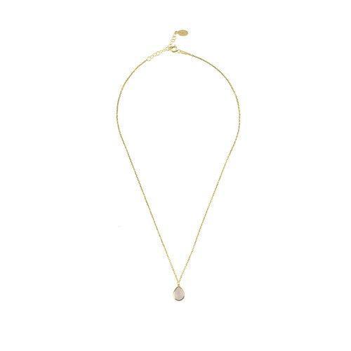 Pisa Mini Teardrop Necklace Rose Gold Quartz-Jewellery-AfiLiMa Essentials