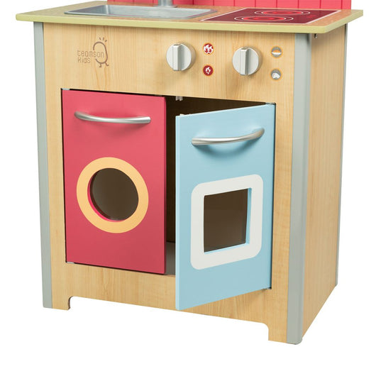 Porto Small Interactive Wooden Kitchen Playset & 4 Accessories-Kitchen Playset-Teamson Kids-AfiLiMa Essentials