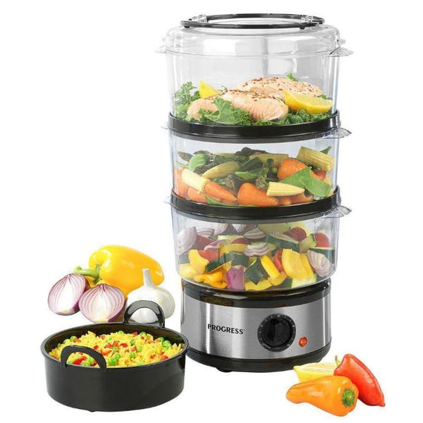 Progress Go Healthy Electric 3-tier Steamer and Rice Bowl-Steamer and Rice Bowl-AfiLiMa Essentials