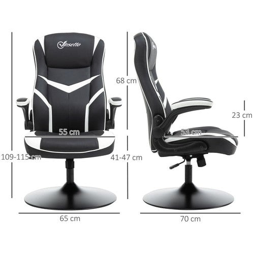 Racing Office Chair PVC Leather Height Adjustable-Office Chairs-Vinsetto-AfiLiMa Essentials