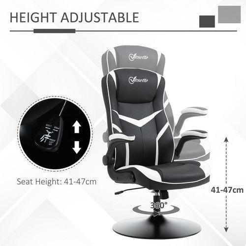 Racing Office Chair PVC Leather Height Adjustable-Office Chairs-AfiLiMa Essentials