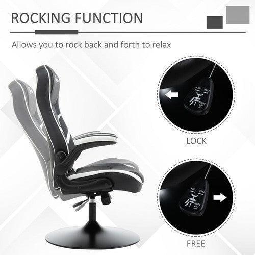 Racing Office Chair PVC Leather Height Adjustable-Office Chairs-AfiLiMa Essentials