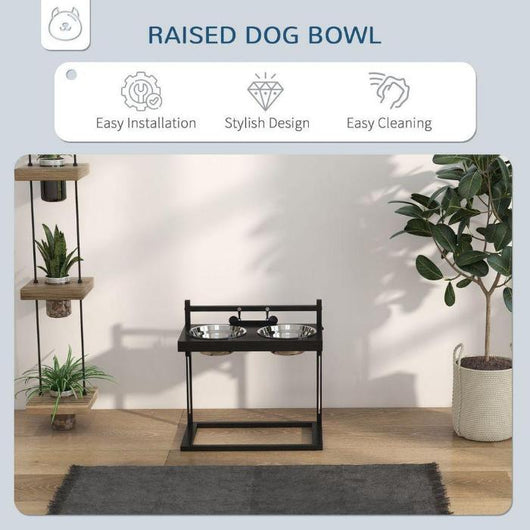 Raised Dog Bowl with Adjustable Height Stand-Dog Bowl-AfiLiMa Essentials