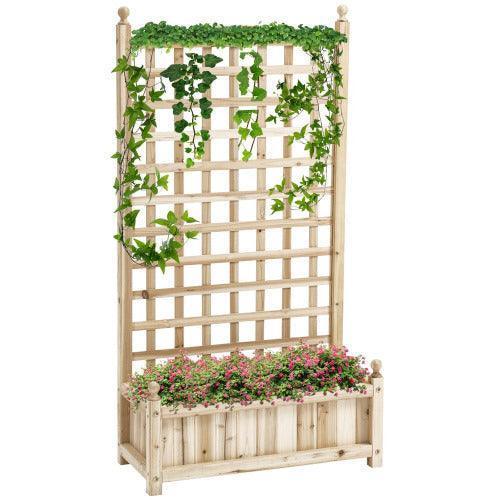 Raised Garden Bed with Trellis Garden Planters Indoor Outdoor-Garden Planters-AfiLiMa Essentials