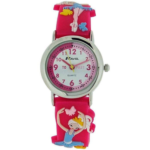 Ravel Children Girls 3D Cartoon Time Teacher Watch Ballerina-Watches-AfiLiMa Essentials