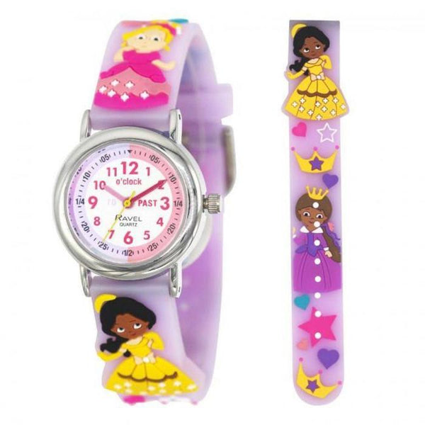 Ravel Girls 3D Princess Time Teacher Watch - Lilac-Watches-AfiLiMa Essentials