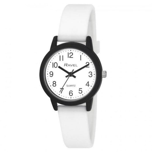 Ravel Girls & Boys Sports White Silicone Watch-Watches-AfiLiMa Essentials