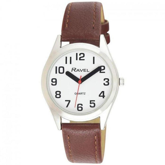 Ravel Men's Timeless Leather Strap Watch-Watches-AfiLiMa Essentials