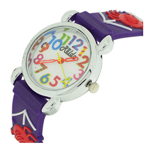 Relda Children's Big Number Spider Web Analog Watch-Watches-AfiLiMa Essentials