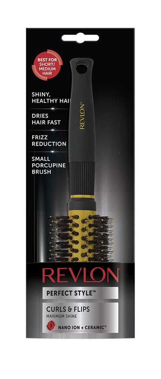 Revlon Ionic Ceramic Curls & Flips Round Barrel Blow-Dry Hair Brush-Hair Brush-AfiLiMa Essentials