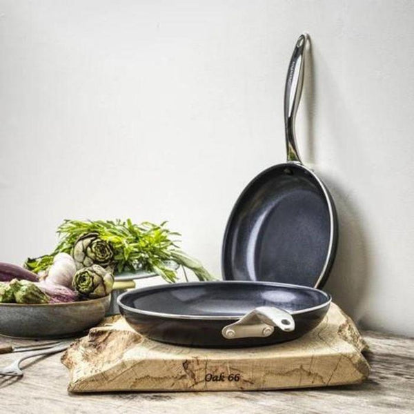 Royal Black 2pc Frying Pan Set-Frying Pans-AfiLiMa Essentials