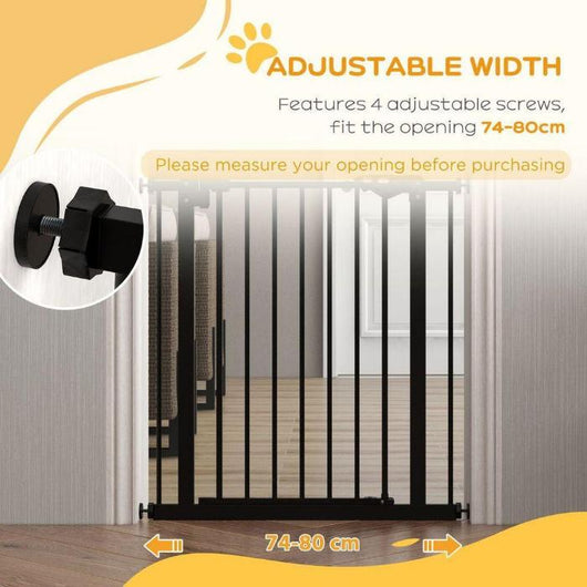 Safety Gate with 1 Extensions and Four Adjustable Screws-Gate Safety Barrier-AfiLiMa Essentials