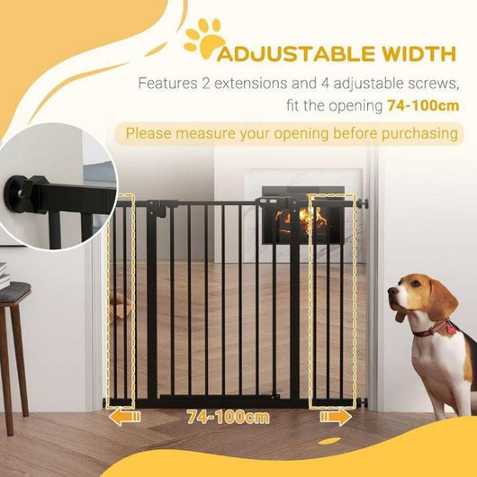 Safety Gate with Two Extensions and Four Adjustable Screws-Gate Safety Barrier-AfiLiMa Essentials