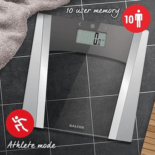 Salter Large Display Glass Analyser Scale-Body Weight Scales-AfiLiMa Essentials