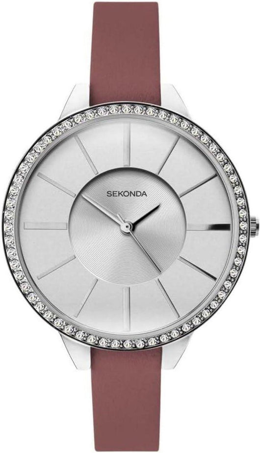 Sekonda Ladies Basic Silver Glitter Bling Dial Watch-Watches-AfiLiMa Essentials