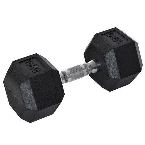 Single Rubber Hex Dumbbell - Home Gym Essential-Dumbebell-AfiLiMa Essentials