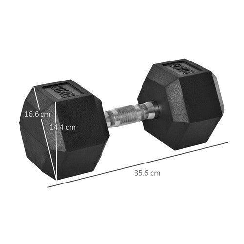 Single Rubber Hex Dumbbell - Portable Hand Weight for Home Gym-Dumbbells-AfiLiMa Essentials