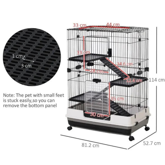 Small Animal Cage Pet, Play House for Rabbits Ferret Chinchilla W/ Ramp-Small Animal Gage-AfiLiMa Essentials