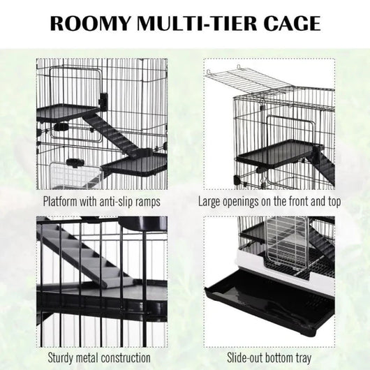 Small Animal Cage Pet, Play House for Rabbits Ferret Chinchilla W/ Ramp-Small Animal Gage-AfiLiMa Essentials