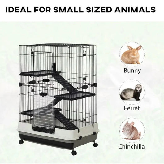 Small Animal Cage Pet, Play House for Rabbits Ferret Chinchilla W/ Ramp-Small Animal Gage-AfiLiMa Essentials