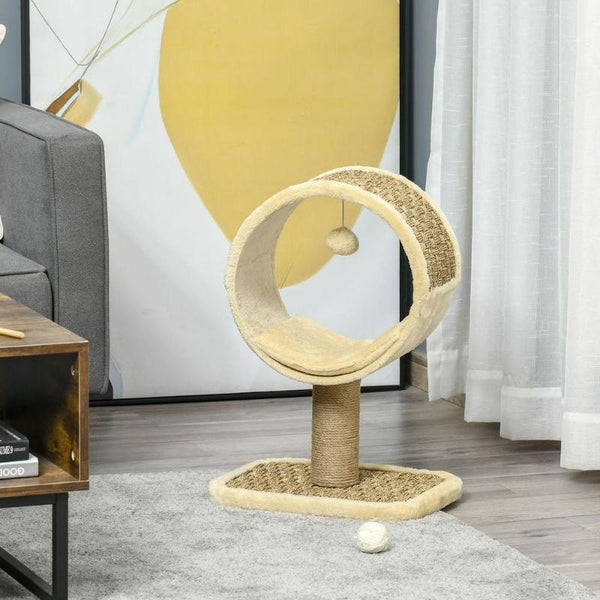 Small Cat Tree for Indoor Cats with Scratching Post, Tunnel, Toy-Cat Tree-AfiLiMa Essentials