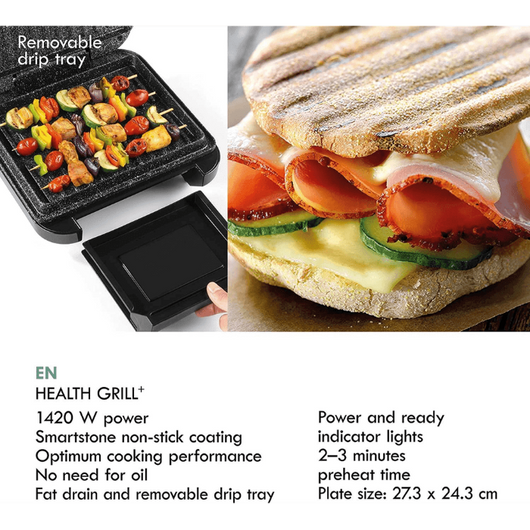 Smartstone Non-Stick Health Grill+ and Panini Press-Grill-AfiLiMa Essentials