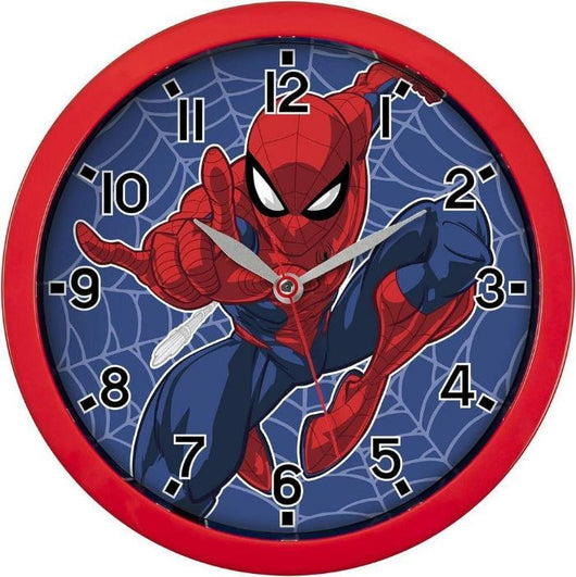 Spiderman Marvel Children Red Wall Clock-Clock-AfiLiMa Essentials