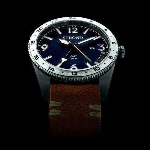 The all 316 grade stainless with blue dial 24h GMT watch-Watches-AfiLiMa Essentials