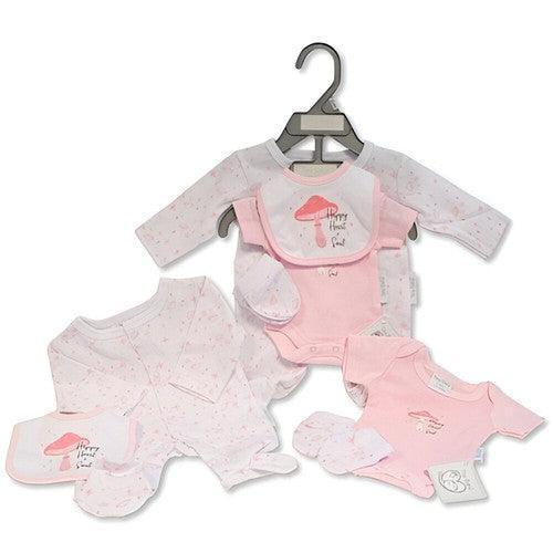 Tiny & Premature Baby Girl 4 Piece Sleepsuit Set Happy Heart & Soul-Sleepsuit Set-AfiLiMa Essentials