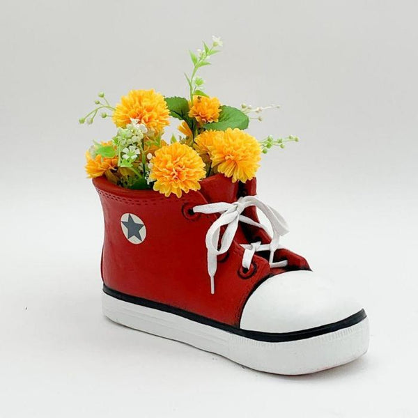 Trainer Planter, 34cm Red Colour-Planter-AfiLiMa Essentials